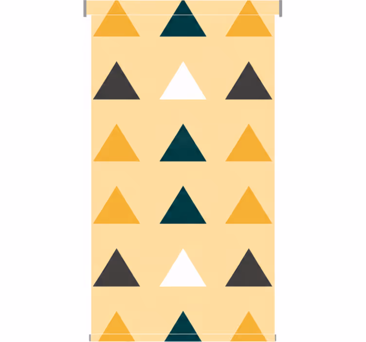 Coloured triangles geometric hallway blind - TenStickers