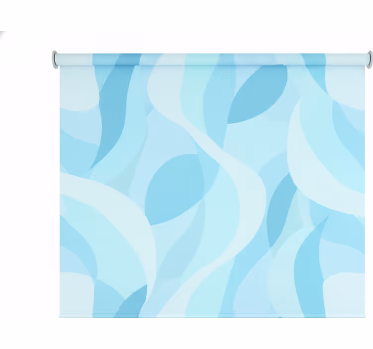 Light blue motif bathroom blind - TenStickers