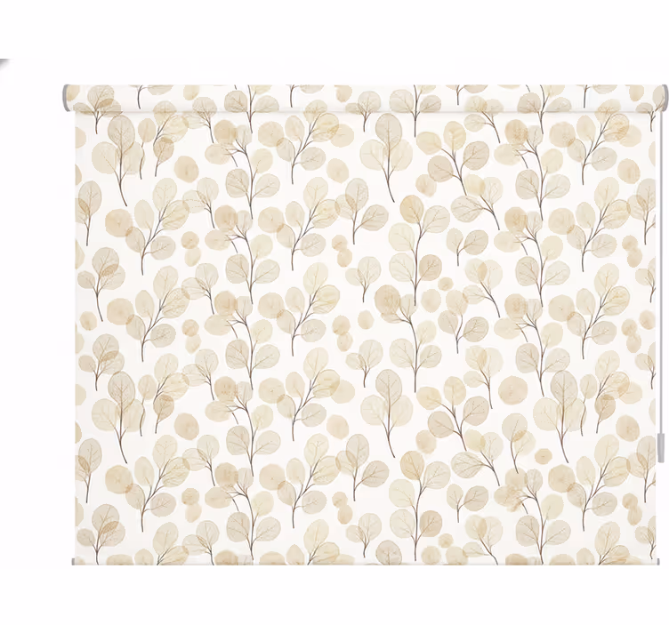 Brown leaves bathroom blind - TenStickers