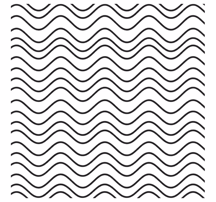 Bathroom blind width 90 wavy waves design - TenStickers