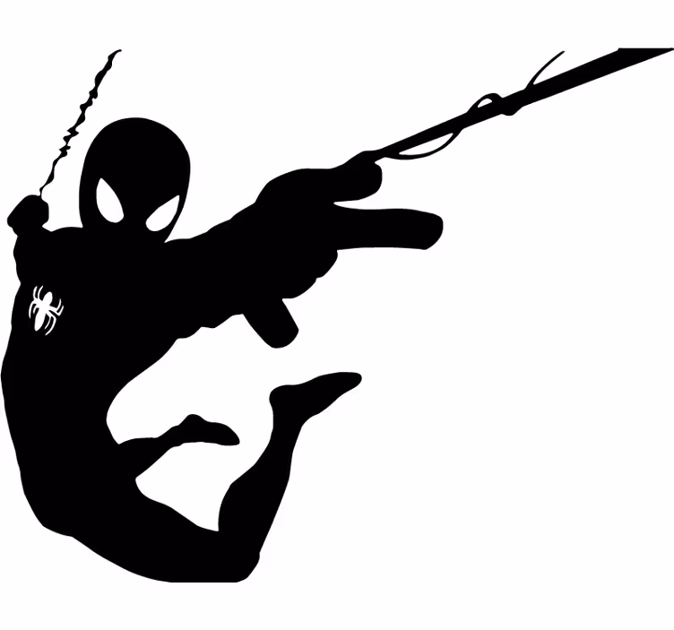 Blind superhero silhouette spiderman - TenStickers
