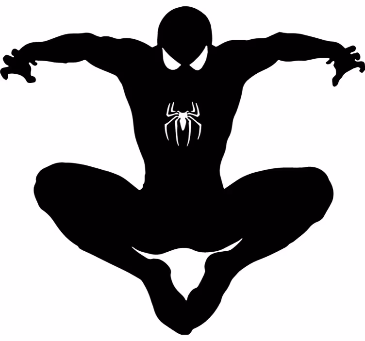 Blind superhero spider-man silhouette - TenStickers