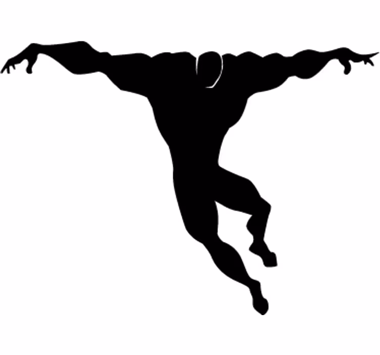 Blind superhero jumping wall vinyl sticker - TenStickers