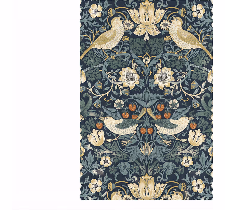 Blind kitchen width 80 indigo strawberry thief birds - TenStickers