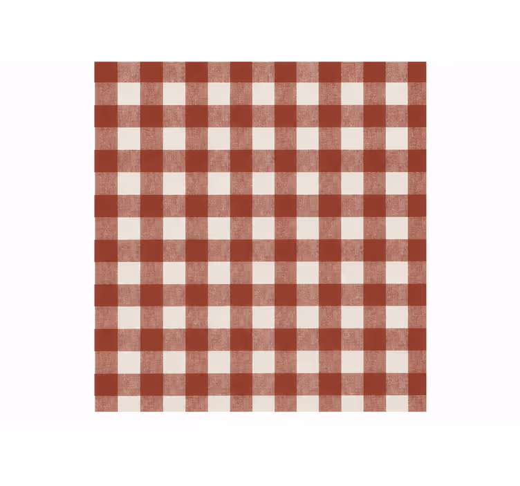 Red blind with rustic large check pattern - TenStickers