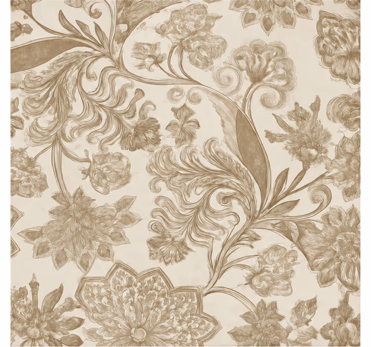 Blind beige floral vintage design - TenStickers