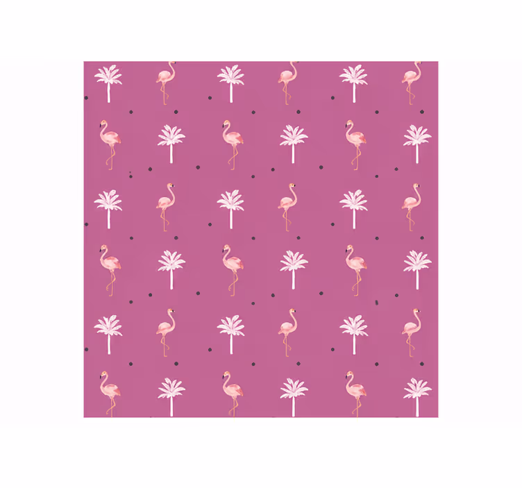 Blind pink flamingo pattern bright and playful - TenStickers