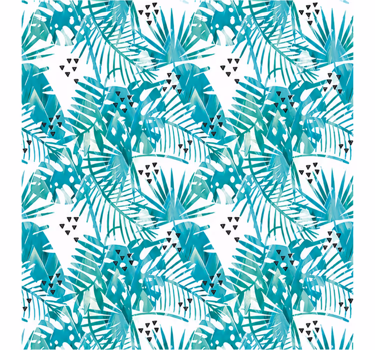 Master bedroom shades width 210 modern leaf pattern - TenStickers