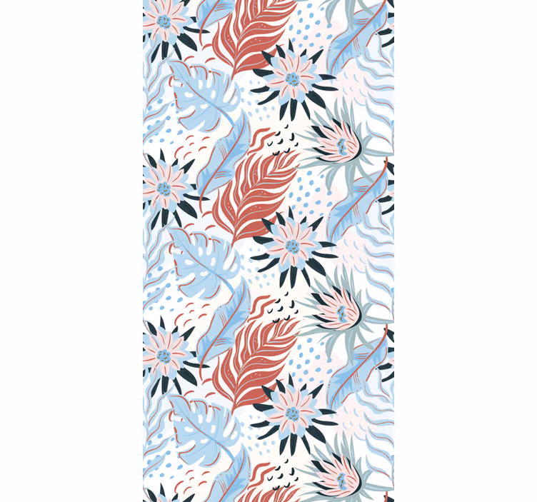 Tropical Foliage Pattern floral roller blind - TenStickers