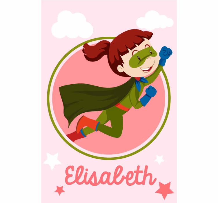 Green superwoman with name Superhero blind - TenStickers