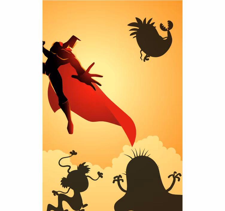 Heroic Silhouette Adventure blind superhero - TenStickers