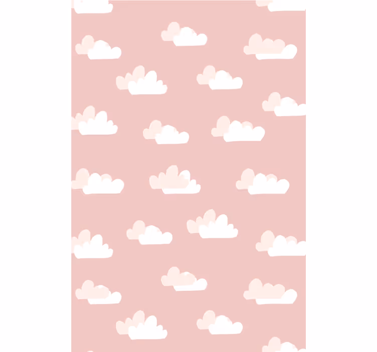 Pink background Cloud blind - TenStickers