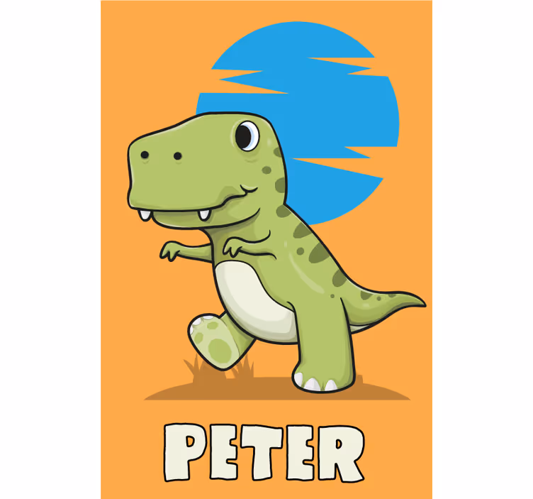 Green T-Rex Custom printed window blind - TenStickers