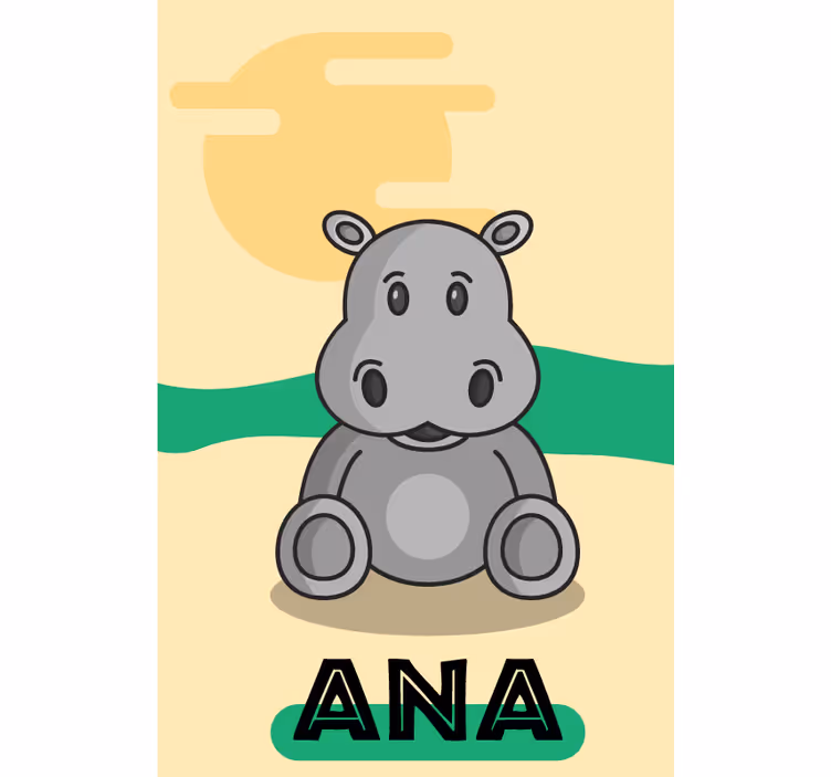 Customizable Hippo animals blind - TenStickers