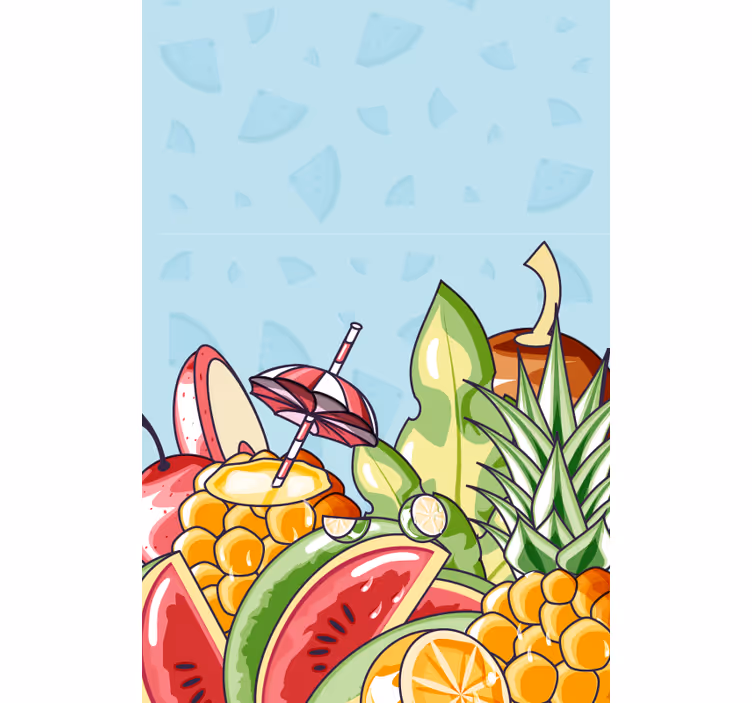 Tropical Fruit Delight blind fruit and vegetables - TenStickers