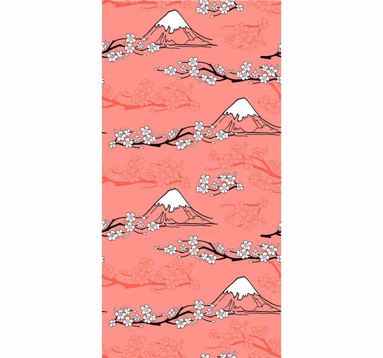 Spring Tree nature pink blind - TenStickers
