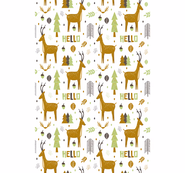 Nordic Forest Greeting animals blind - TenStickers