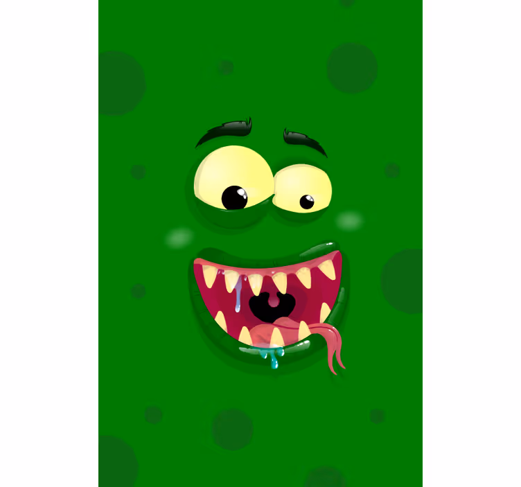 Green Monster fun blind - TenStickers
