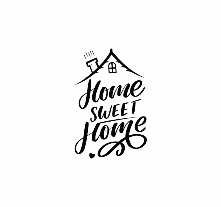 Black text sweet home bedroom roller blind - TenStickers