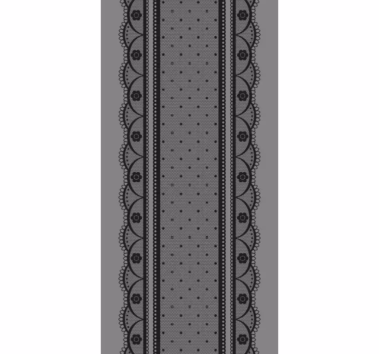 Black lace borders Living room roller blind - TenStickers