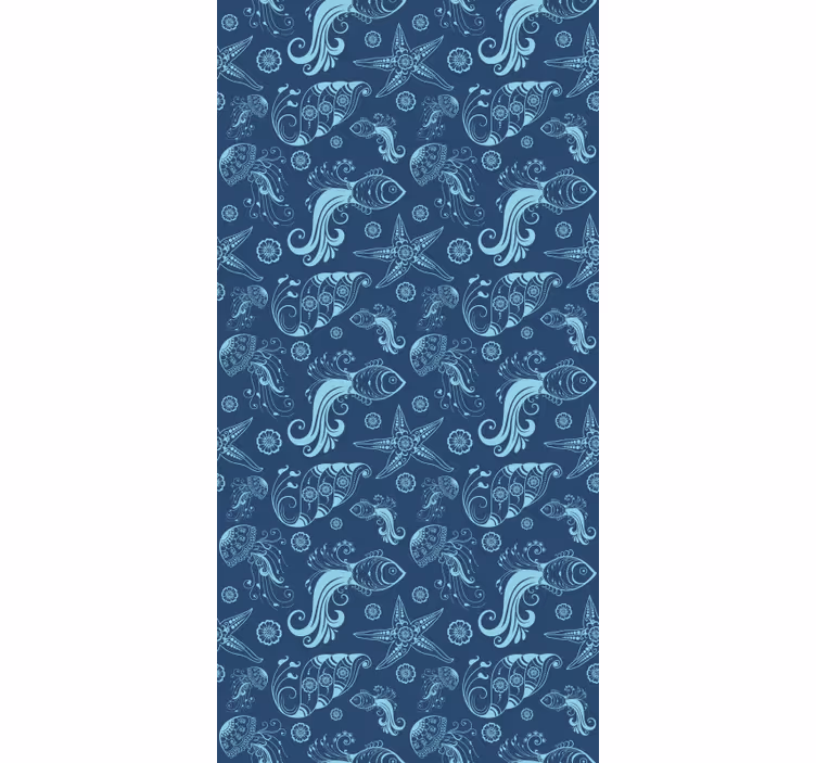 Ocean Fauna Pattern animals blind - TenStickers
