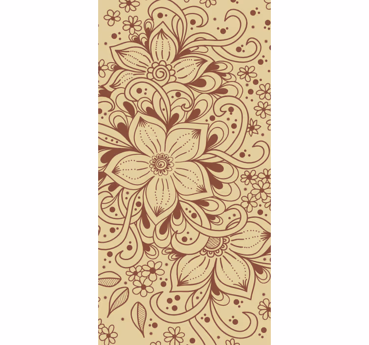 Floral Paisley Pattern rustic blind - TenStickers