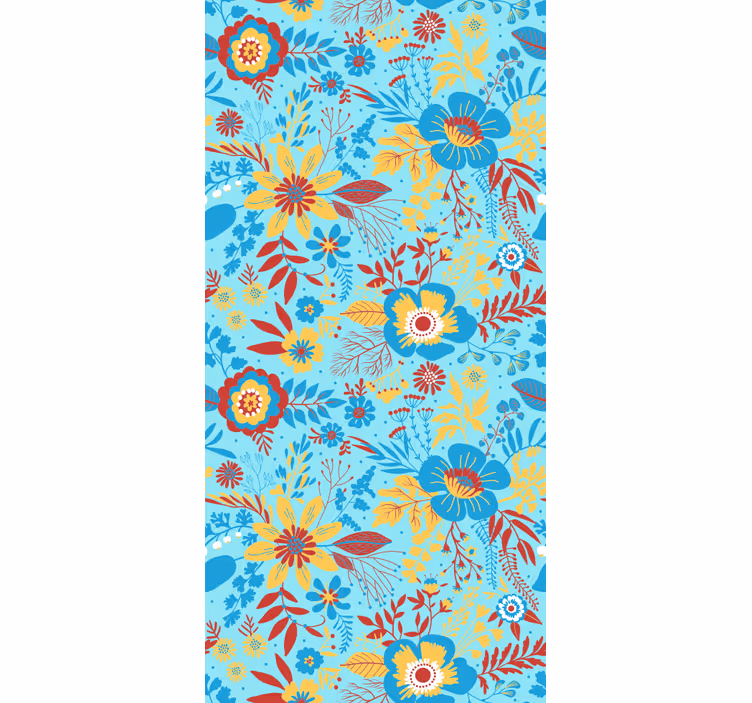Botanical Pattern Display floral roller blind - TenStickers