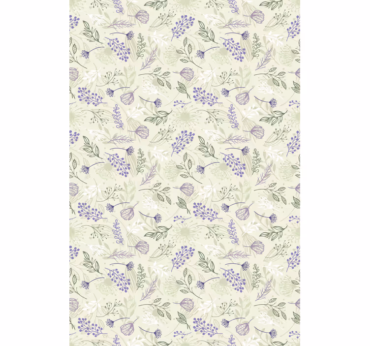 Purple flowers on green background blind - TenStickers