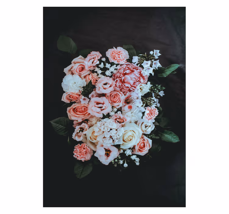Blooming Floral Arrangement floral roller blind - TenStickers