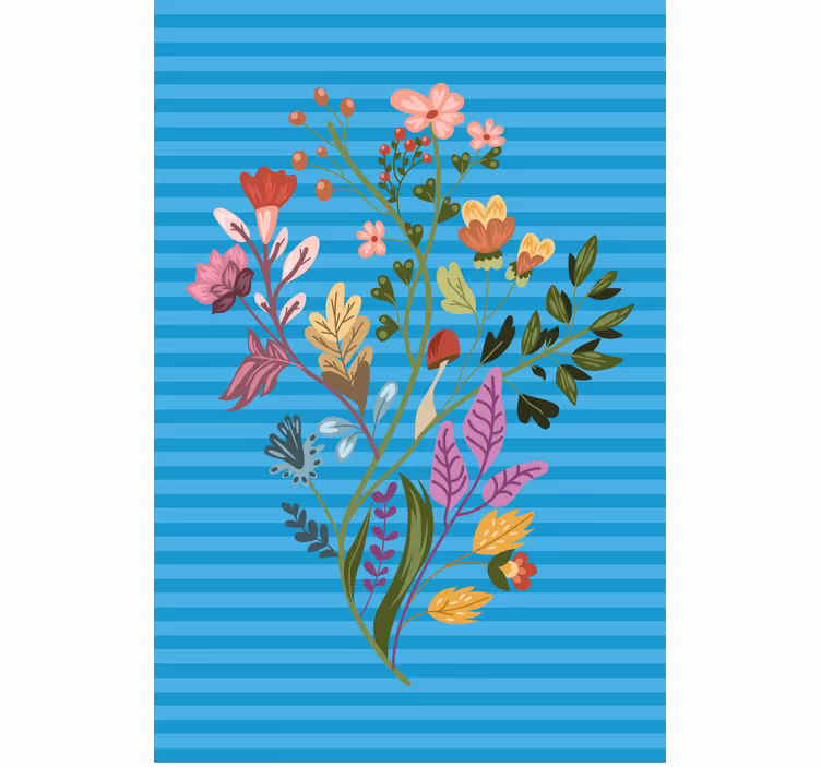Botanical arrangement floral roller blind - TenStickers