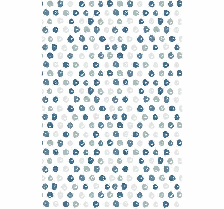 Blue painted dots living room blind - TenStickers