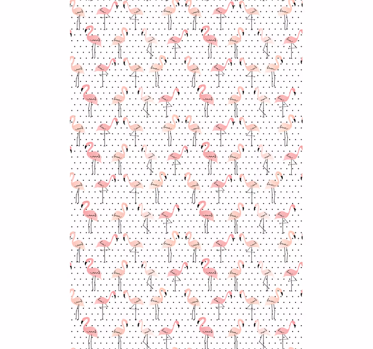 Pink flamingo and black little dots blind - TenStickers
