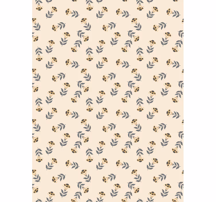 Beige minimalistic pattern blind flowers and plants - TenStickers