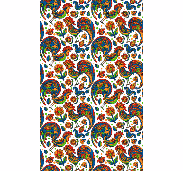 Colorful roosters animals blind - TenStickers