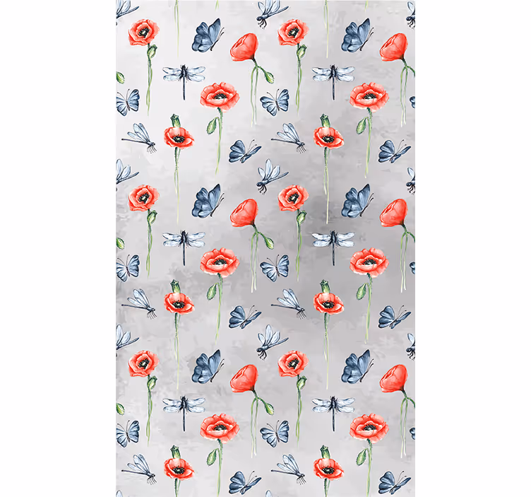 Puppies and insects blind flowers and plants - TenStickers