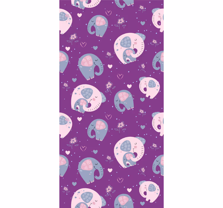 Cute Elephant Pattern animals blind - TenStickers