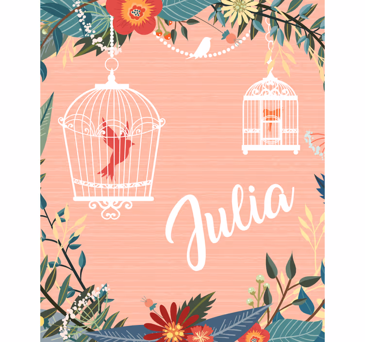 Birdcages and Blooms blind flowers and plants - TenStickers