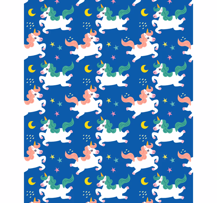 Unicorns Under Moonlight animals blind - TenStickers