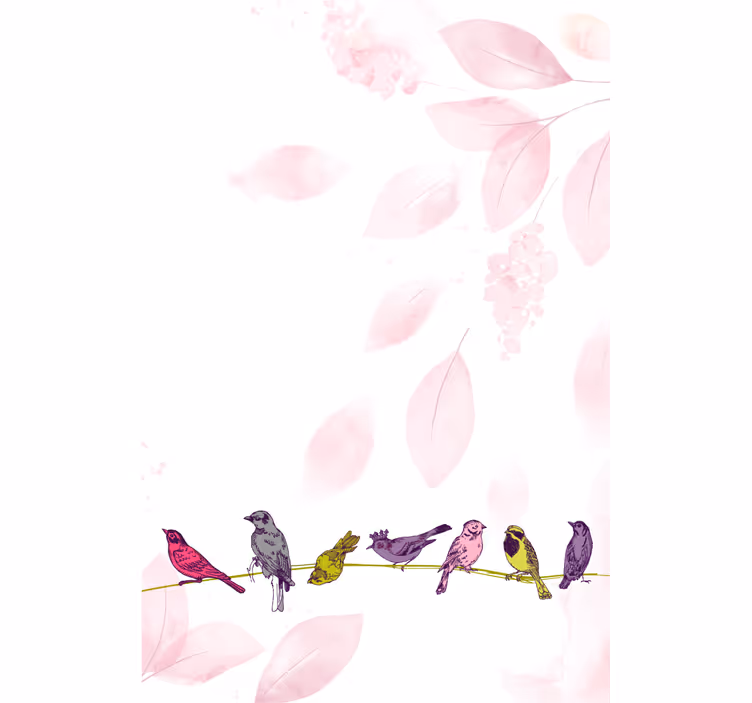 Birds on branch animals blind - TenStickers