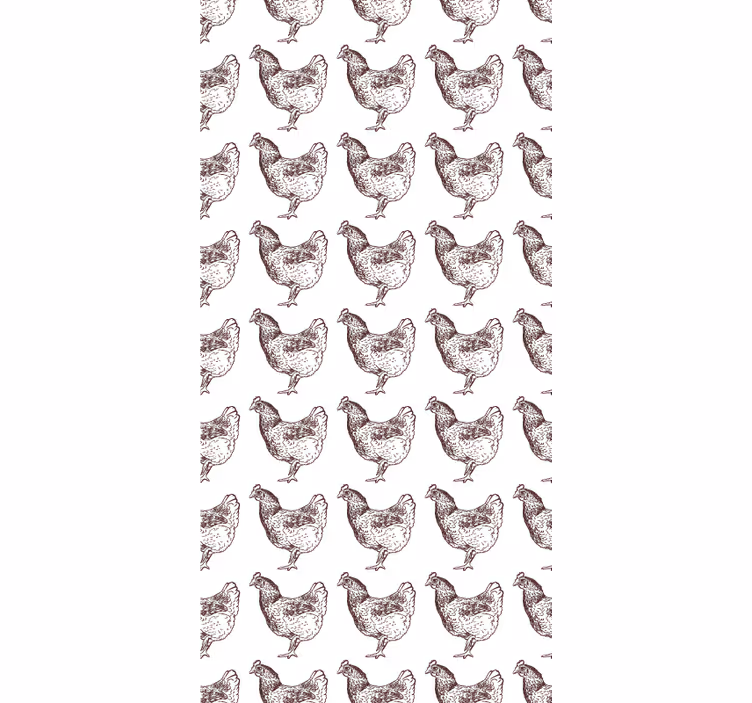 Chicken pattern drawings Various animal blind - TenStickers