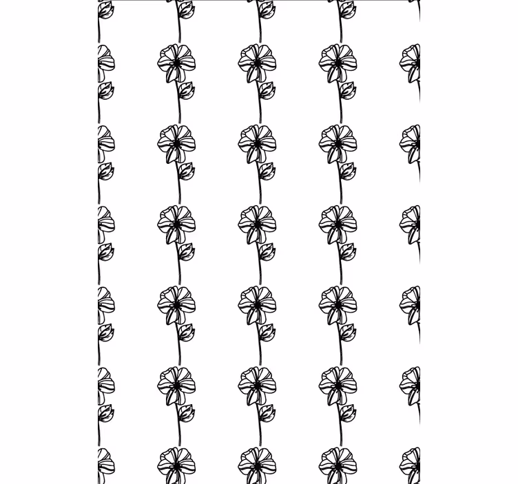 Daisy flower modern line art Flower blind - TenStickers