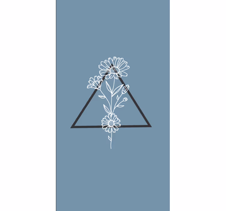 Elegant triangle motif blind flowers and plants - TenStickers