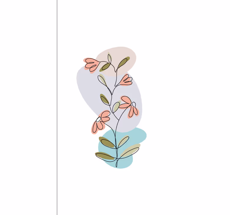 Charming Floral Stems blind flowers and plants - TenStickers