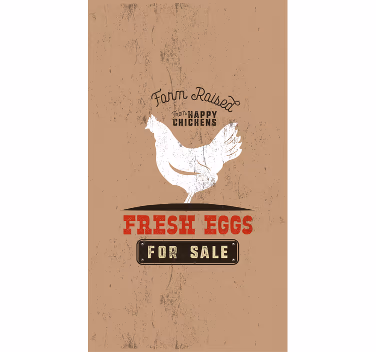 Fresh eggs for sale blind children - TenStickers