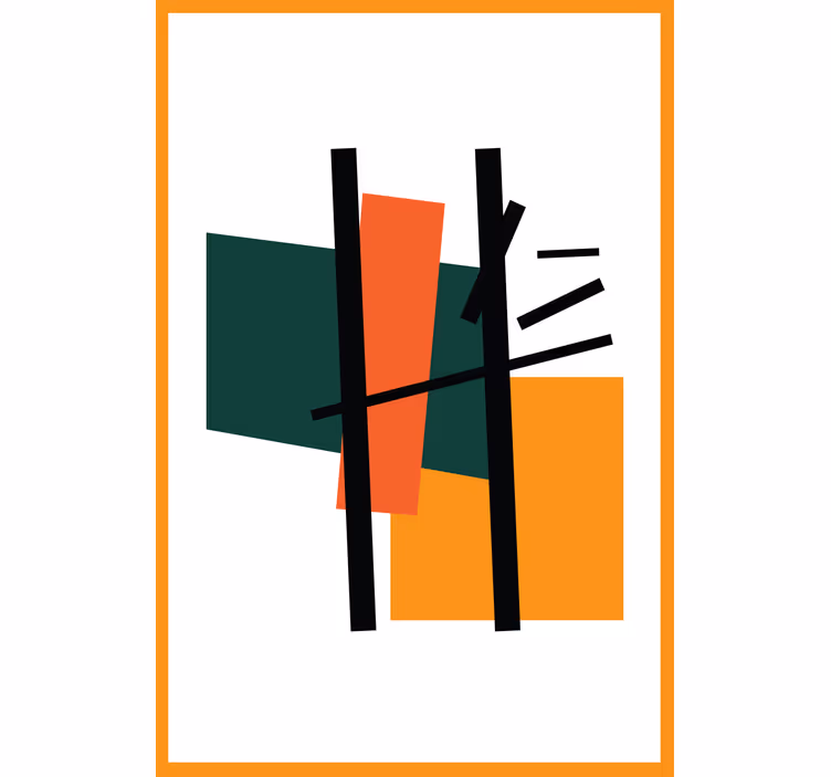 Geometric Blocks Composition modern blind - TenStickers
