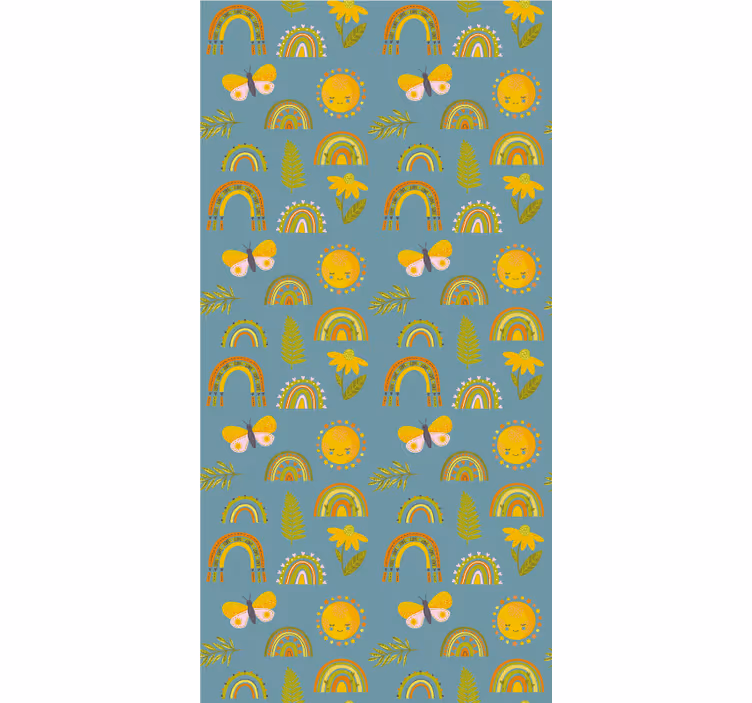 Sunny rainbows design tree blind - TenStickers