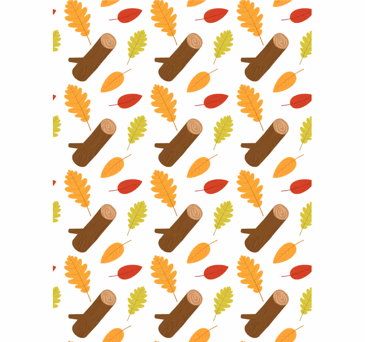 Autumn Leaves Pattern blind flowers and plants - TenStickers