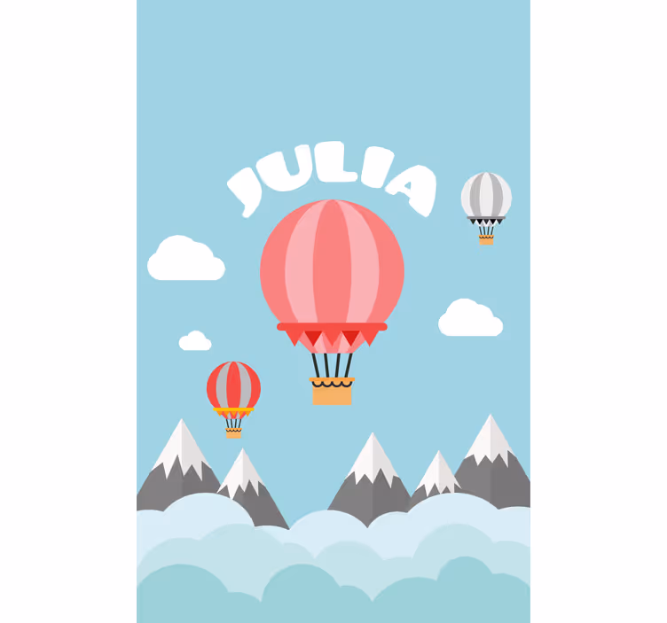 Hot air balloons with name blind children - TenStickers
