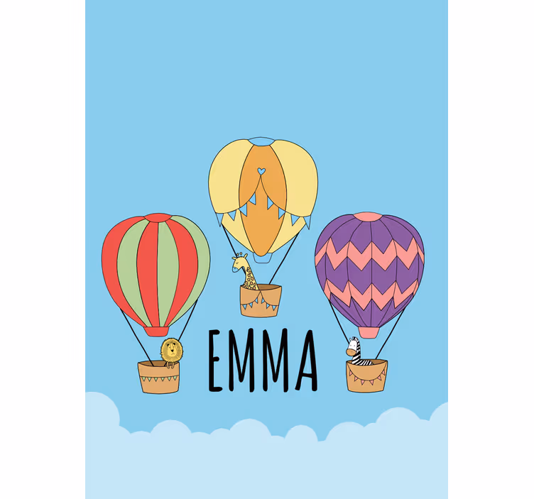 Balloon adventure with name blind children - TenStickers