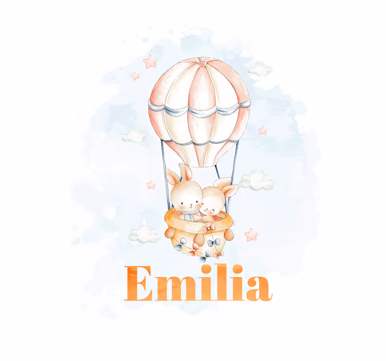 Pastel balloon with sweet animals Blind - TenStickers